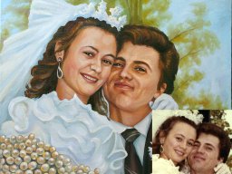 Портрет по фото маслом в Одессе